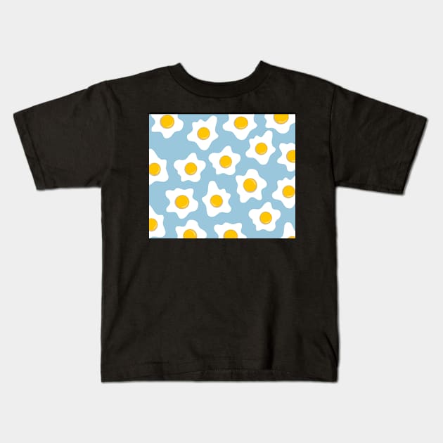 Egg Lover pattern Kids T-Shirt by timegraf